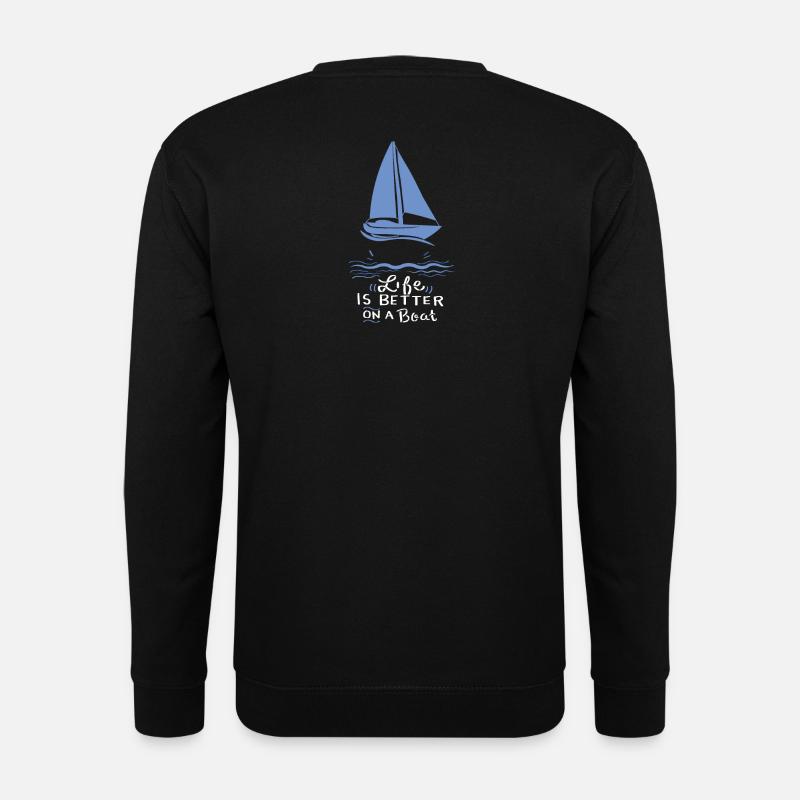 Barca a vela a vela - Felpa unisex - nero