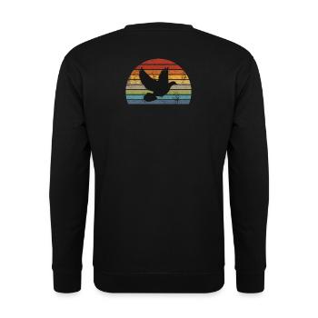 Rétro sourd - Sweat-shirt Unisexe - noir - Dos - Alina (178cm)