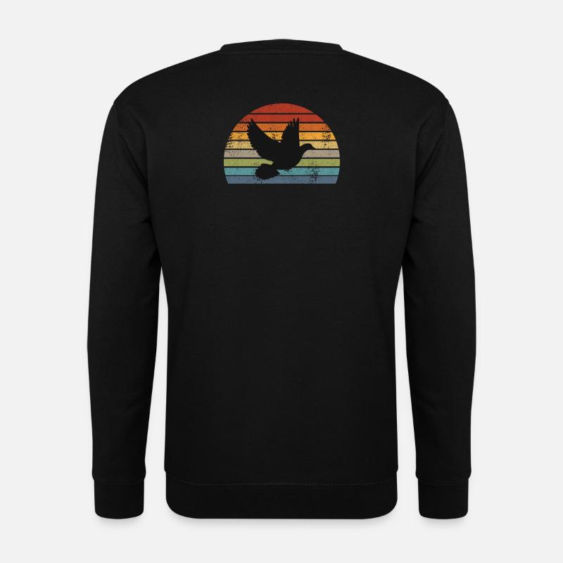 Taube Retro - Unisex Pullover - Schwarz