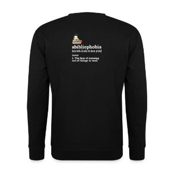 Définition de lecture de livres - Sweat-shirt Unisexe - noir - Dos - Michal (187cm)