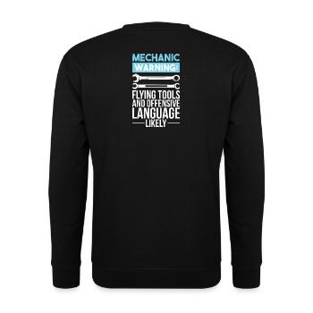 Auto mechanic car auto mechanic gift - Unisex Sweatshirt - black - Back - Alina (178cm)