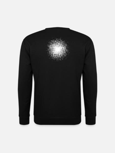 gepunkteter runder Hintergrund weiss - Unisex Pullover - Schwarz
