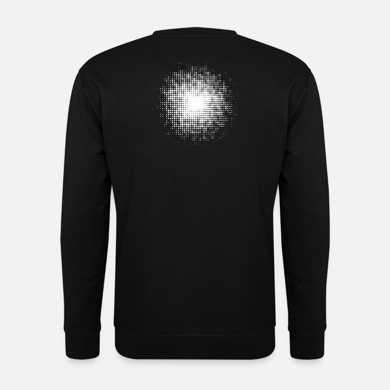 fond rond pointillé blanc - Sweat-shirt Unisexe - noir