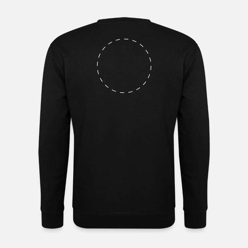 Circle dashed white | Vectorgraphic - Unisex Sweatshirt - black