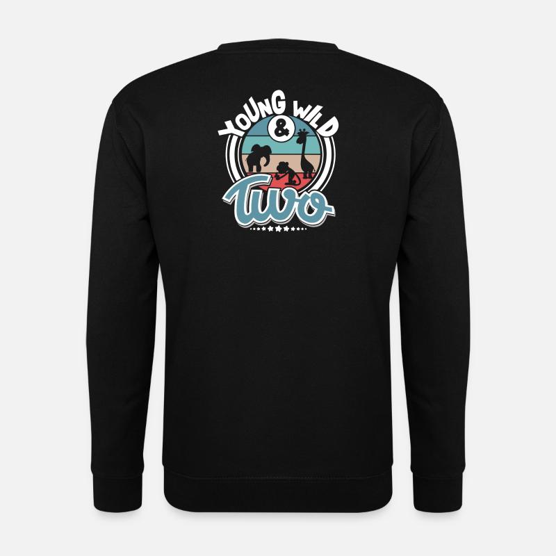 2. Geburtstag Kinder Zoo Tiere Dschungel Safari - Unisex Pullover - Schwarz