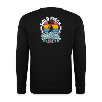 4. Geburtstag Piraten Pirat Kinder - Unisex Pullover - Schwarz - Hinten - Michal (187cm)