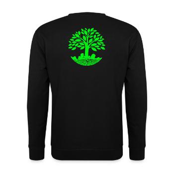 tree of life, zen, ecology - Unisex Sweatshirt - black - Back - Alina (178cm)