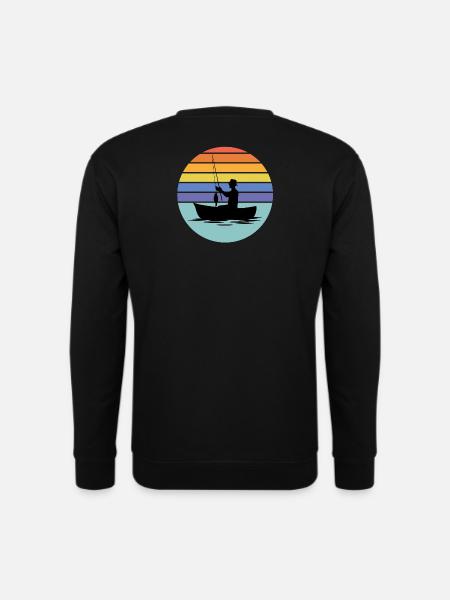 fishing, fisherman, fishing rod - Unisex Sweatshirt - black