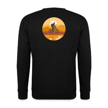 Radfahren, Radfahrer, Fahrradfan - Unisex Pullover - Schwarz - Hinten - Alina (178cm)