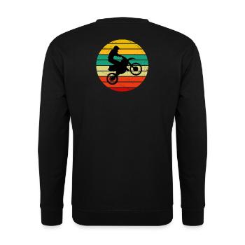 chopper, motard, fan de moto - Sweat-shirt Unisexe - noir - Dos - Alina (178cm)