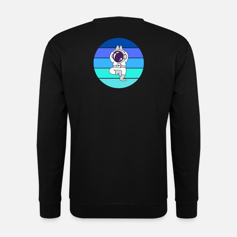 astronaut, flying rocket space - Unisex Sweatshirt - black