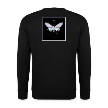 Ethereal Whispers in Mint and Lavender - Unisex Sweatshirt - black - Back - Alina (178cm)