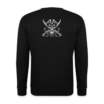Tête de mort pirate sabres - Sweat-shirt Unisexe - noir - Dos - Michal (187cm)
