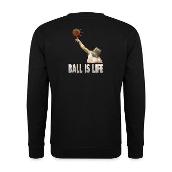 dieu fait tourner la terre sur son doigt - Sweat-shirt Unisexe - noir - Dos - Alina (178cm)