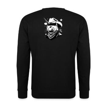 Cowboy chat-licorne - Sweat-shirt Unisexe - noir - Dos - Alina (178cm)