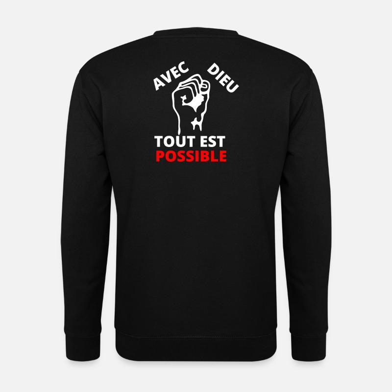 Poing revendicatif inspirant message de solidarité - Sweat-shirt Unisexe - noir