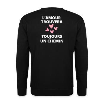 Love Will Always Find a Way - Unisex Sweatshirt - black - Back - Alina (178cm)