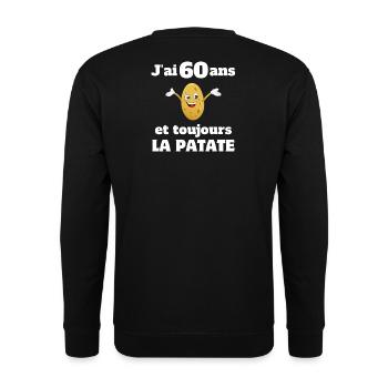 Birthday, 60 Year Anniversary, 60 Years - Unisex Sweatshirt - black - Back - Alina (178cm)