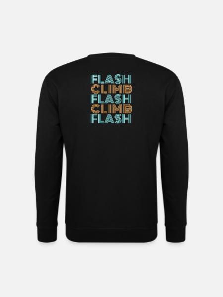 flash climb klettern bouldern stylische Schrift - Unisex Pullover - Schwarz