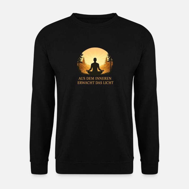 Inneres Licht Chakra Meditation - Unisex Pullover - Schwarz