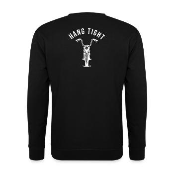 Hang tight motorcycle ape hanger - Unisex Sweatshirt - black - Back - Alina (178cm)