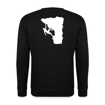 Climber on the ledge - Unisex Sweatshirt - black - Back - Alina (178cm)