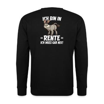 I'm Retired Humor Saying - Unisex Sweatshirt - black - Back - Alina (178cm)