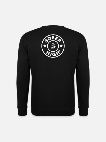 Live clean. Feel high. soberhigh. - Unisex Sweatshirt - black
