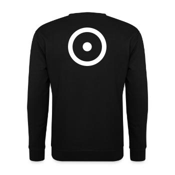 joystick-minimal-weiss - Unisex Pullover - Schwarz - Hinten - Alina (178cm)