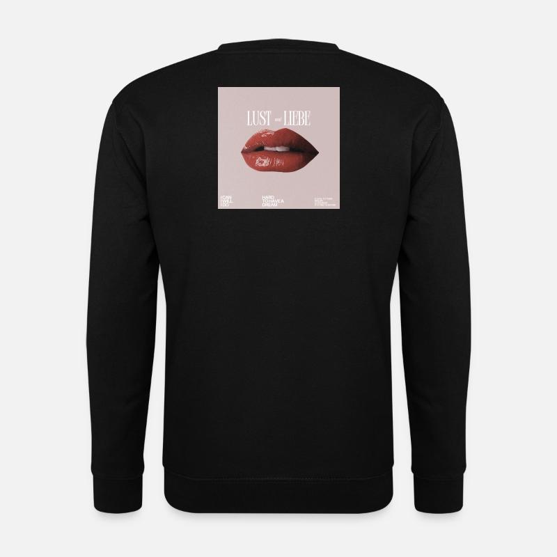 Lust und Liebe: Lippenkunst  - Unisex Pullover - Schwarz
