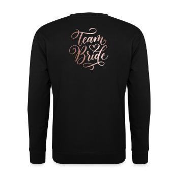 Team Bride Handlettering Bachelor Party - Unisex Sweatshirt - black - Back - Alina (178cm)