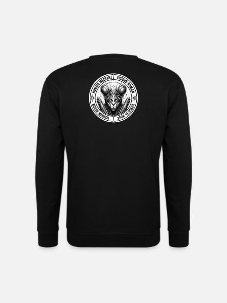 Humain / Mante religieuse méchant insecte badge - Sweat-shirt Unisexe - noir