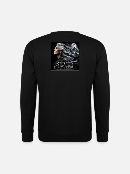 Stolze Silberschwester Graue Haarkraft - Unisex Pullover - Schwarz