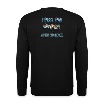 j'peux pas j'ai natation synchronisee - Sweat-shirt Unisexe - noir - Dos - Alina (178cm)