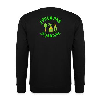 jardinage, jardiner, fan de jardinage - Sweat-shirt Unisexe - noir - Dos - Alina (178cm)