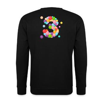 drei Jahre, ich bin 3 Jahre alt, Geburtstag 3 Jahre, 3 Jahre alt - Unisex Pullover - Schwarz - Hinten - Alina (178cm)