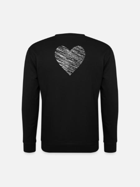 Heart I Love Symbol Friendship Gift - Unisex Sweatshirt - black