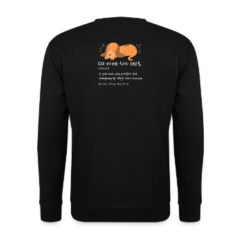 introvert - Unisex Sweatshirt - black - Back - Alina (178cm)