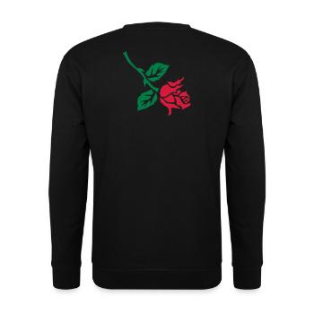 rose retro tattoo patjila - Sweat-shirt Unisexe - noir - Dos - Alina (178cm)