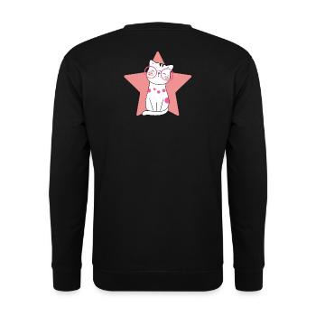 chat, chat mignon, chat domestique - Sweat-shirt Unisexe - noir - Dos - Alina (178cm)