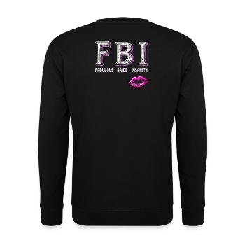Fabulous Bride Insanity Graphic Tee bachelorette - Sweat-shirt Unisexe - noir - Dos - Michal (187cm)