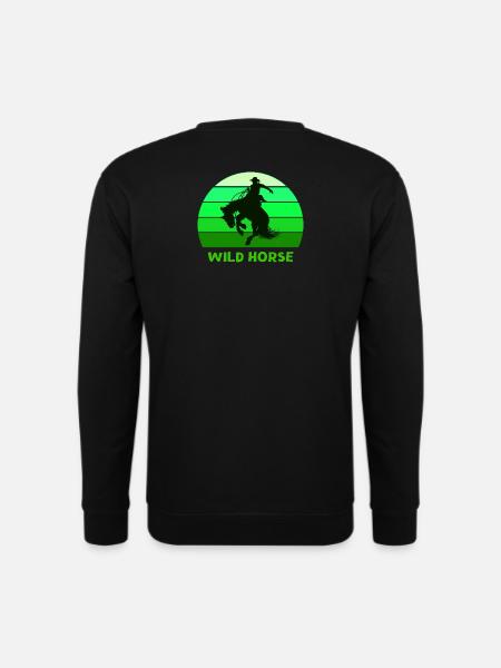 wild horse, Far West, wilderness - Unisex Sweatshirt - black