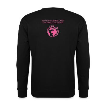 COMMENT DANSER ALORS QUE LE MONDE BRÛLE EN ROSE - Sweat-shirt Unisexe - noir - Dos - Michal (187cm)