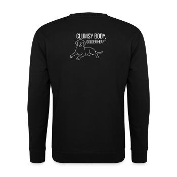 Labrador with humor - Unisex Sweatshirt - black - Back - Alina (178cm)