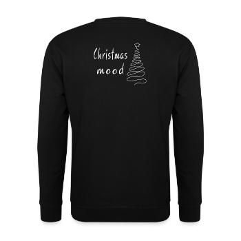 Christmas Mood – Minimalist Christmas Tree  - Unisex Pullover - Schwarz - Hinten - Alina (178cm)