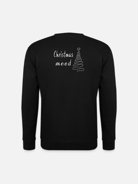 Christmas Mood – Minimalist Christmas Tree - Unisex Pullover - Schwarz