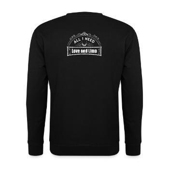 Love and Limonade.  - Unisex Pullover - Schwarz - Hinten - Michal (187cm)