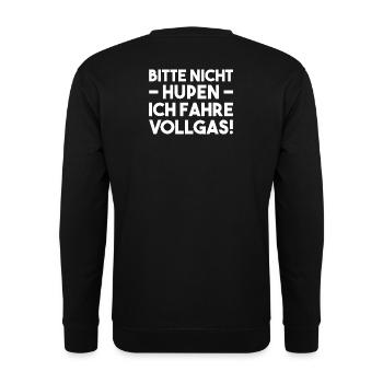 Mofa Vollgas - Unisex Pullover - Schwarz - Hinten - Michal (187cm)