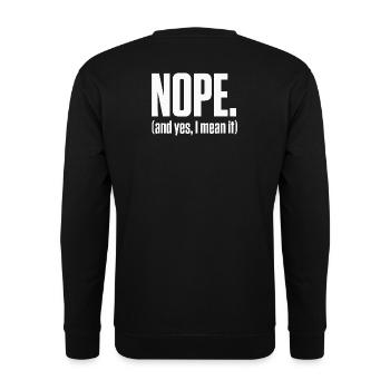 Nope I Mean It PDA Neurodivergent Pride - Unisex Sweatshirt - black - Back - Michal (187cm)