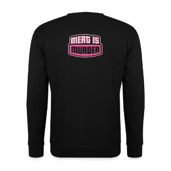 vegan statement - Unisex Sweatshirt - black - Back - Alina (178cm)